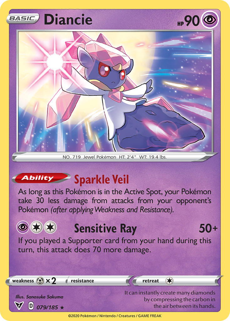 Diancie (079/185) [Sword & Shield: Vivid Voltage] | Good Games Morley