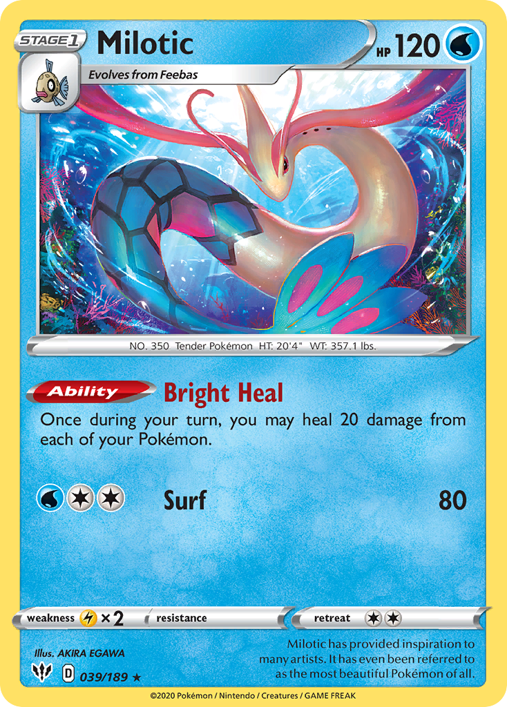 Milotic (039/189) [Sword & Shield: Darkness Ablaze] | Good Games Morley