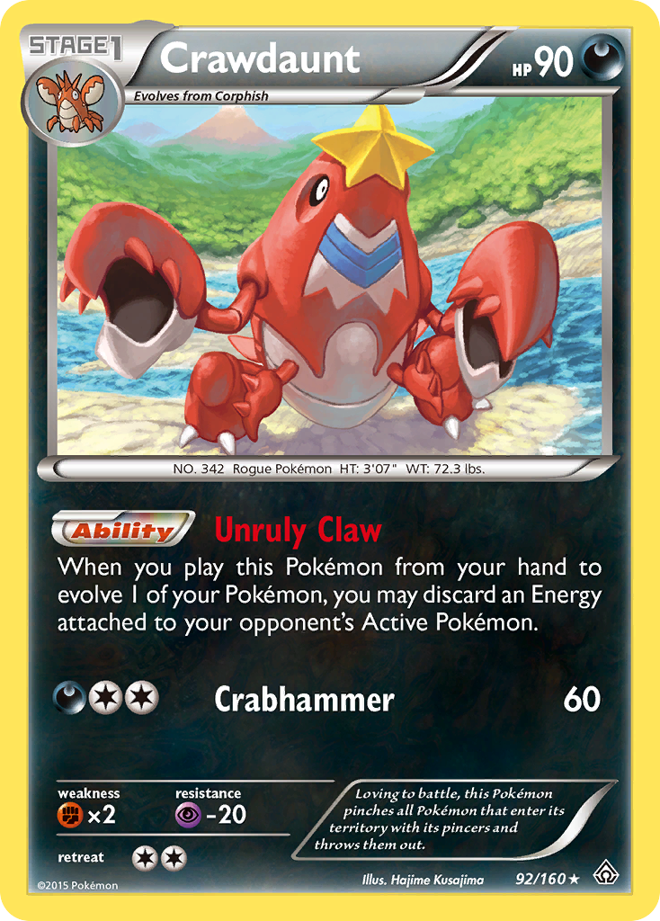 Crawdaunt (92/160) [XY: Primal Clash] | Good Games Morley