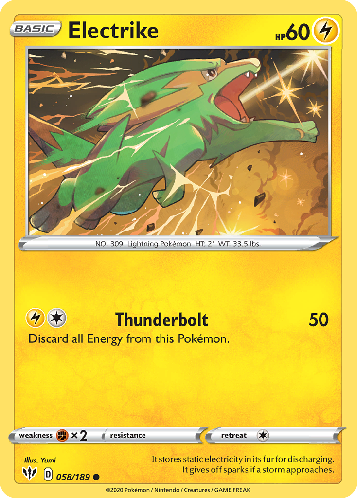 Electrike (058/189) [Sword & Shield: Darkness Ablaze] | Good Games Morley