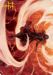 Crackle with Power Art Card (Gold-Stamped Signature) [Strixhaven: School of Mages Art Series] | Good Games Morley