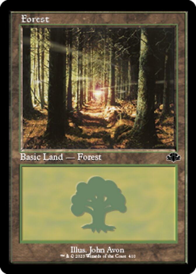 Forest (410) (Retro) [Dominaria Remastered] | Good Games Morley