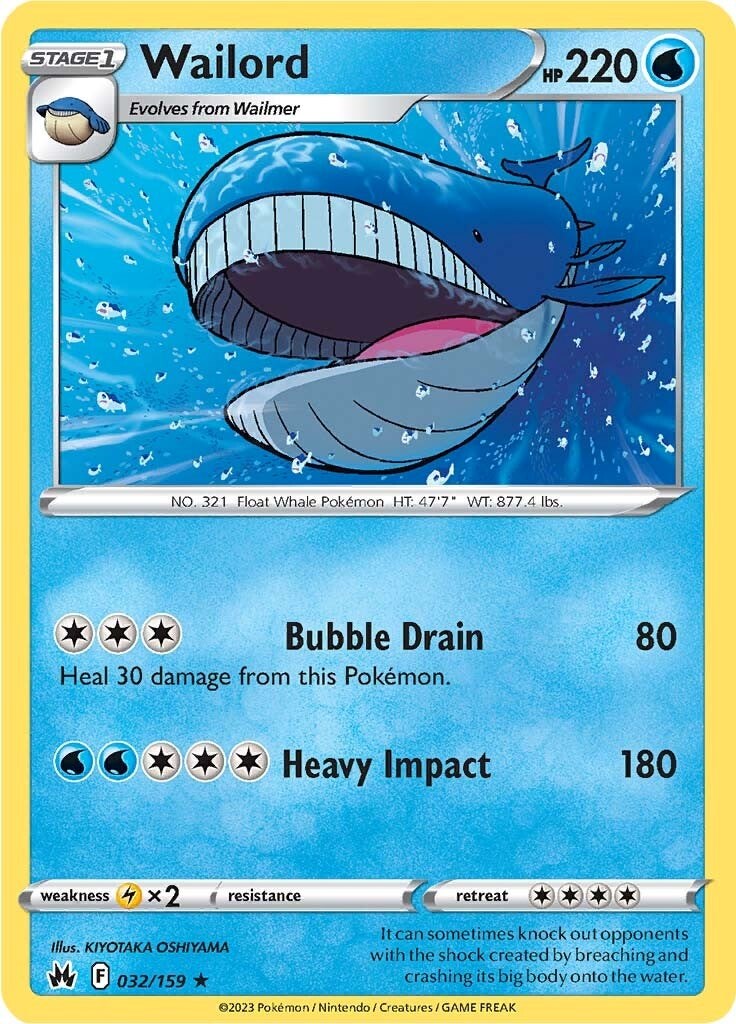 Wailord (032/159) [Sword & Shield: Crown Zenith] | Good Games Morley