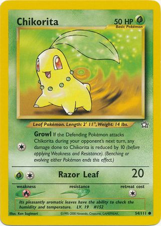 Chikorita (54/111) [Neo Genesis Unlimited] | Good Games Morley