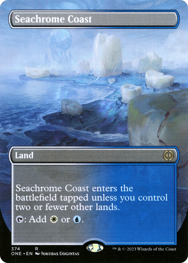 Seachrome Coast (Borderless Alternate Art) [Phyrexia: All Will Be One] | Good Games Morley