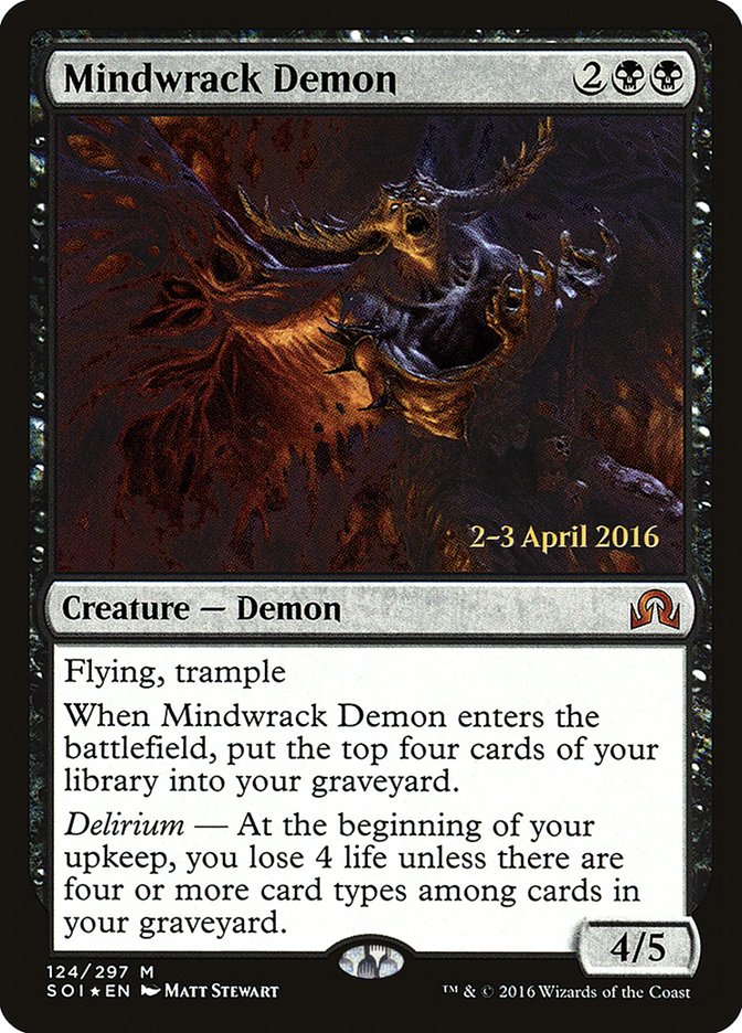 Mindwrack Demon [Shadows over Innistrad Prerelease Promos] | Good Games Morley