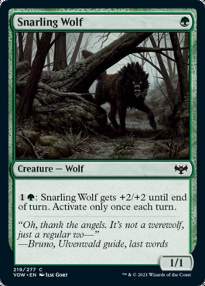Snarling Wolf [Innistrad: Crimson Vow] | Good Games Morley