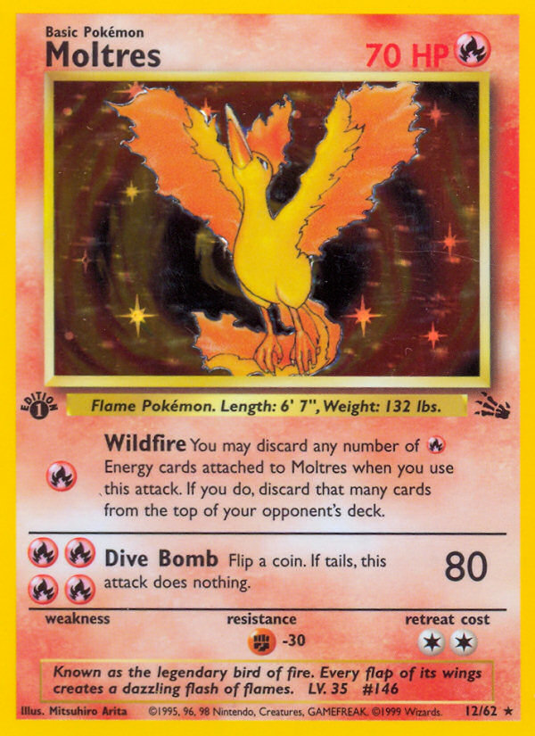 Moltres (12/62) [Fossil 1st Edition] | Good Games Morley