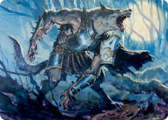 Moonrage Brute Art Card [Innistrad: Midnight Hunt Art Series] | Good Games Morley
