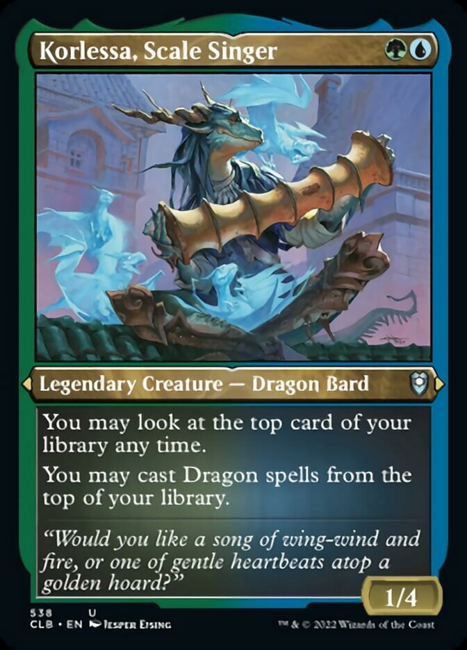 Korlessa, Scale Singer (Foil Etched) [Commander Legends: Battle for Baldur's Gate] | Good Games Morley