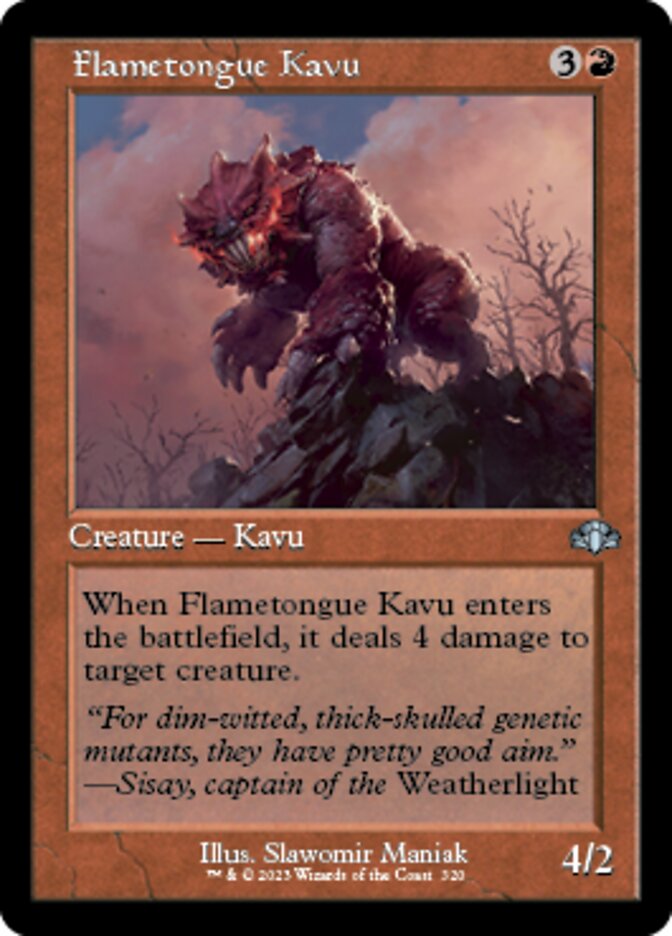 Flametongue Kavu (Retro) [Dominaria Remastered] | Good Games Morley