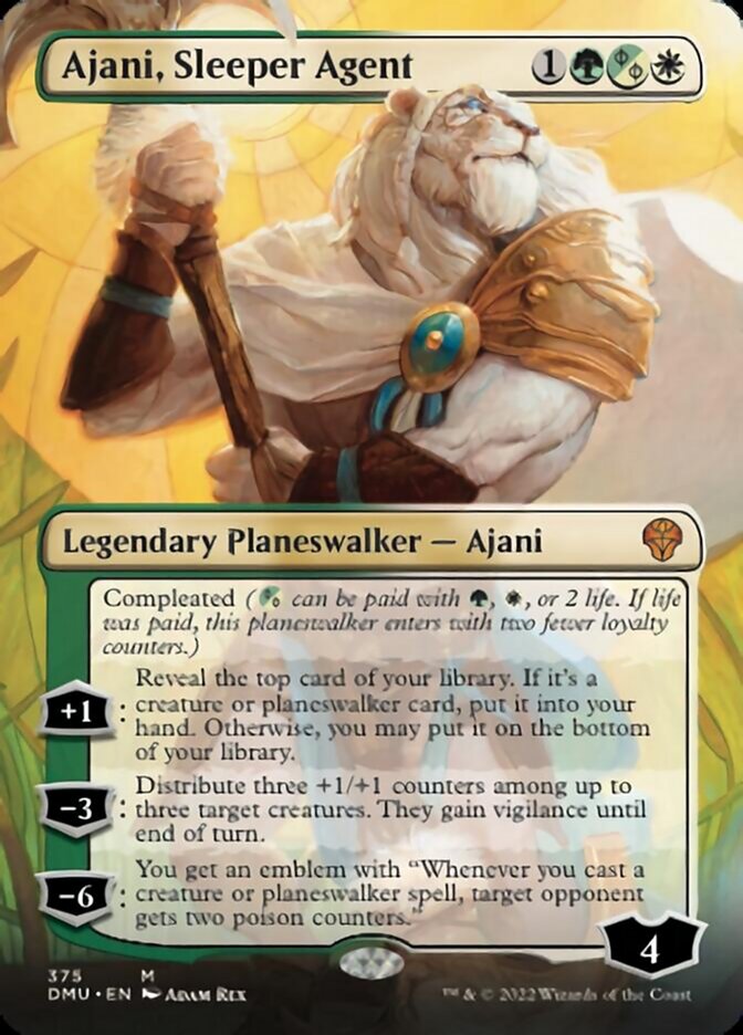 Ajani, Sleeper Agent (Borderless) (375) [Dominaria United] | Good Games Morley