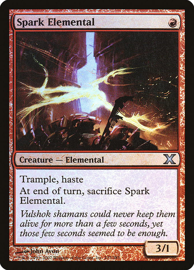 Spark Elemental (Premium Foil) [Tenth Edition] | Good Games Morley