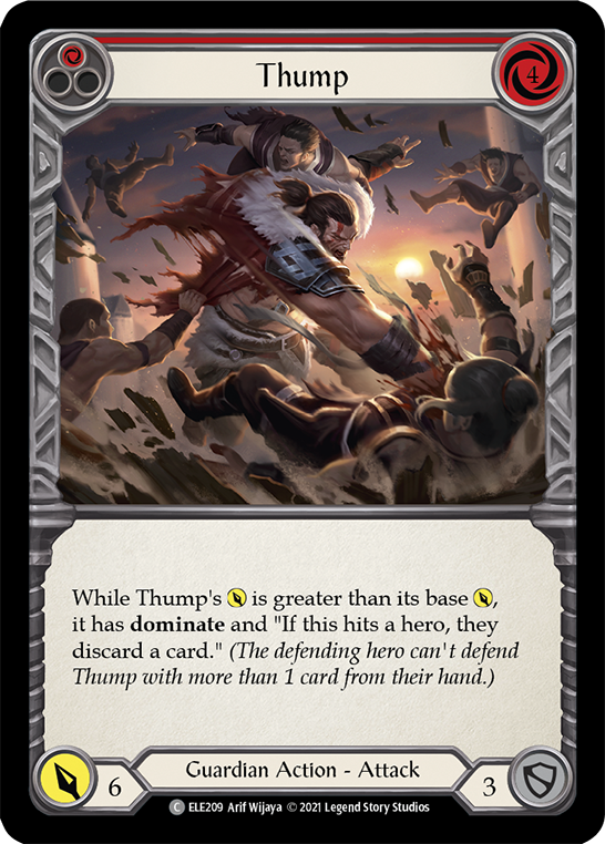 Thump (Red) [ELE209] (Tales of Aria)  1st Edition Rainbow Foil | Good Games Morley