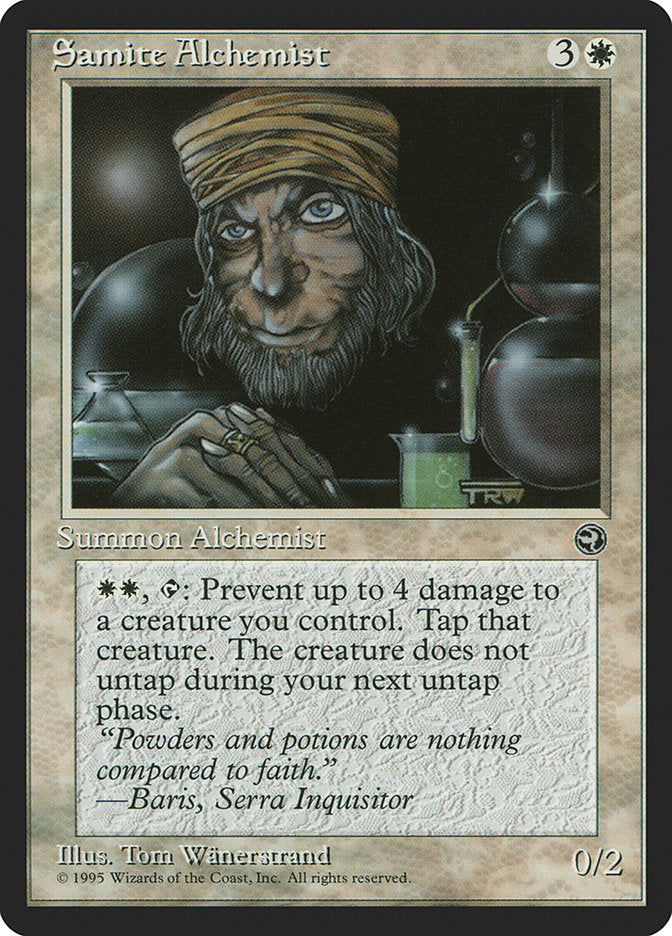 Samite Alchemist (Baris Flavor Text) [Homelands] | Good Games Morley