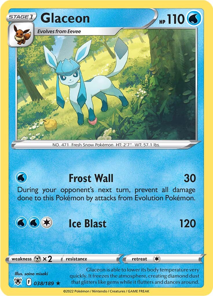 Glaceon (038/189) [Sword & Shield: Astral Radiance] | Good Games Morley