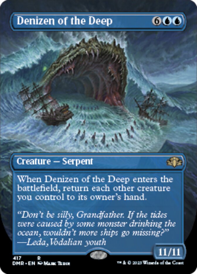 Denizen of the Deep (Borderless Alternate Art) [Dominaria Remastered] | Good Games Morley