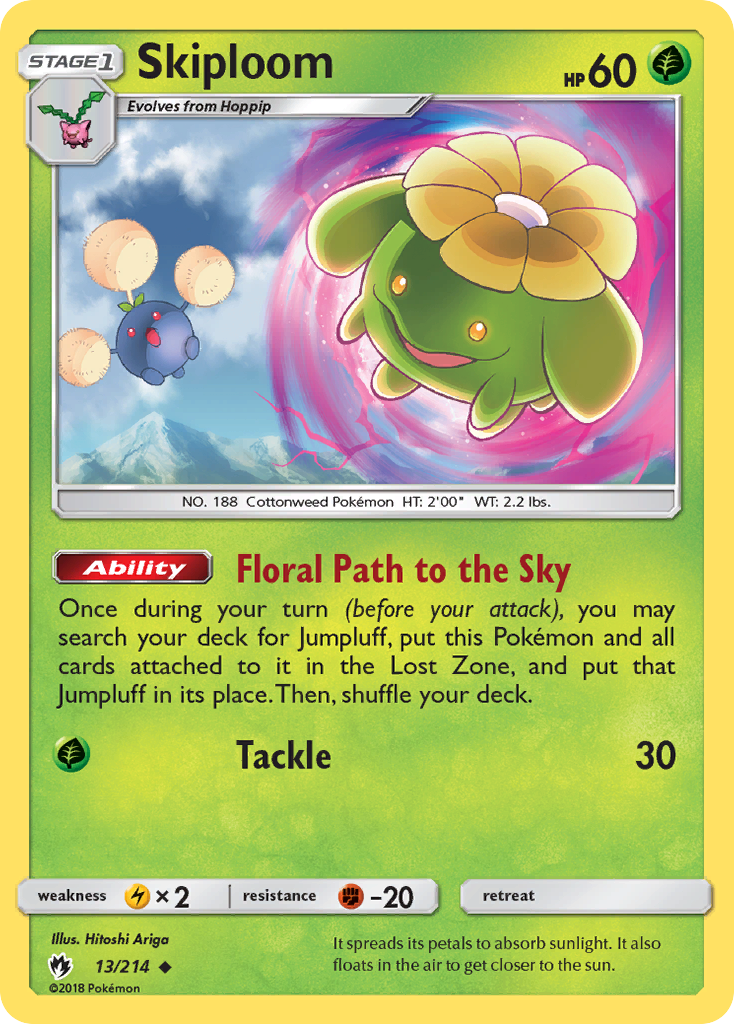 Skiploom (13/214) [Sun & Moon: Lost Thunder] | Good Games Morley