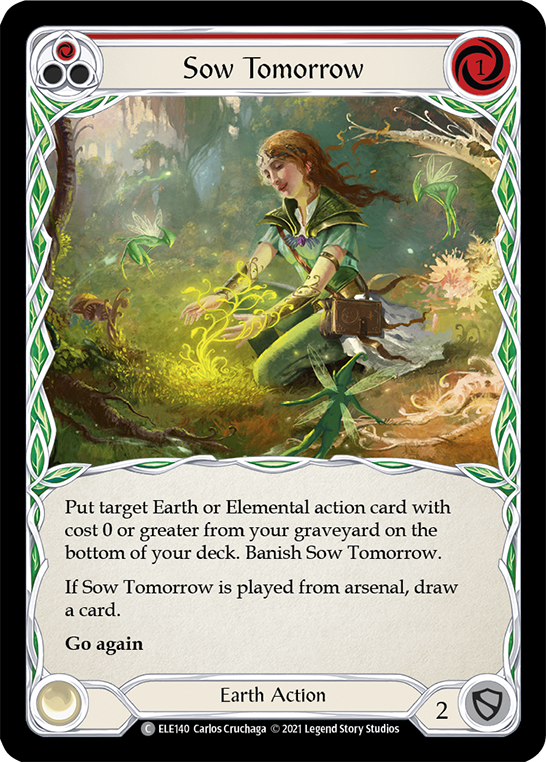 Sow Tomorrow (Red) [ELE140] (Tales of Aria)  1st Edition Rainbow Foil | Good Games Morley