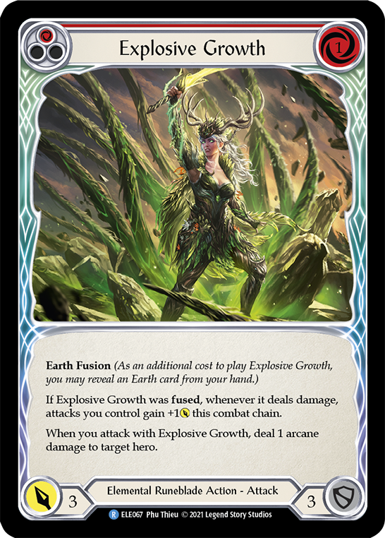 Explosive Growth (Red) [ELE067] (Tales of Aria)  1st Edition Normal | Good Games Morley