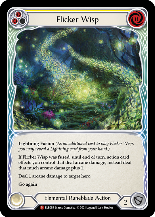 Flicker Wisp [ELE065] (Tales of Aria)  1st Edition Rainbow Foil | Good Games Morley