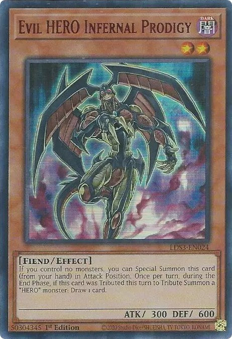 Evil HERO Infernal Prodigy (Red) [LDS3-EN024] Ultra Rare | Good Games Morley