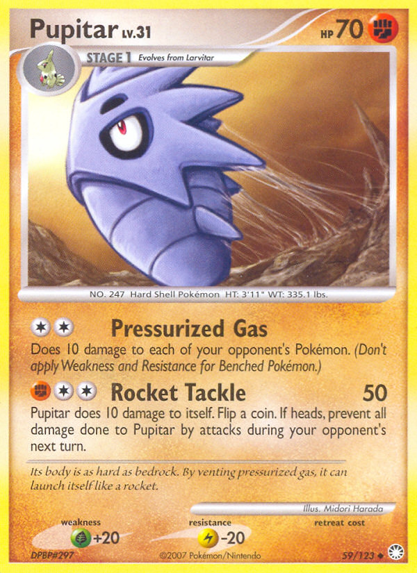 Pupitar (59/123) [Diamond & Pearl: Mysterious Treasures] | Good Games Morley