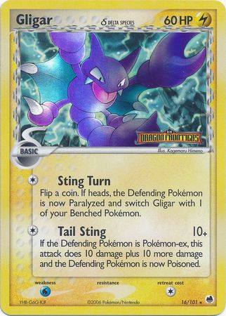 Gligar (16/101) (Delta Species) (Stamped) [EX: Dragon Frontiers] | Good Games Morley