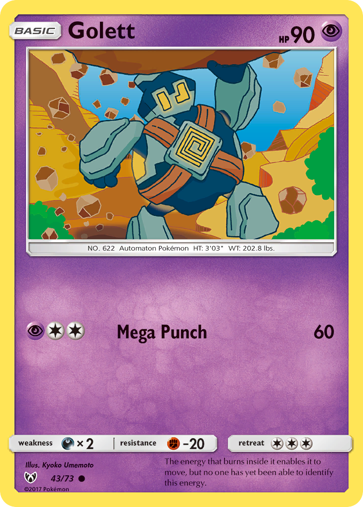 Golett (43/73) [Sun & Moon: Shining Legends] | Good Games Morley