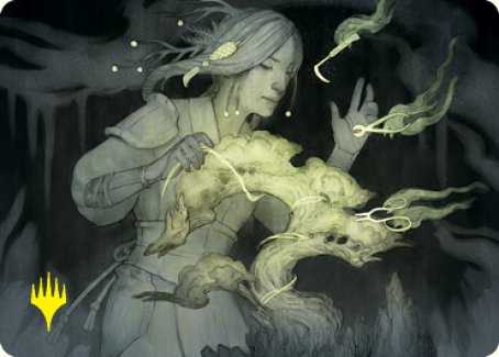 Careful Cultivation Art Card (Gold-Stamped Signature) [Kamigawa: Neon Dynasty Art Series] | Good Games Morley