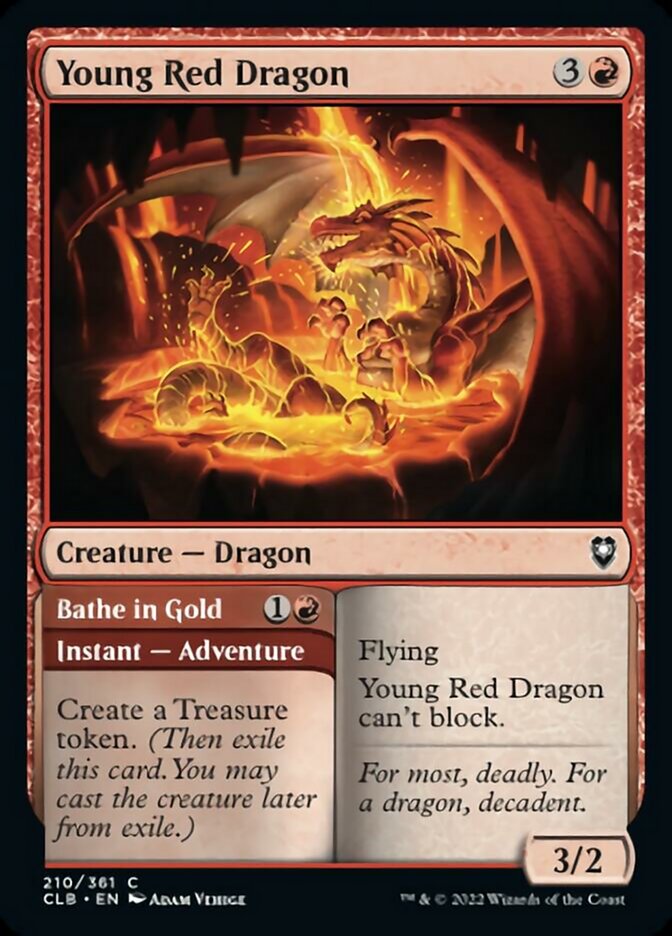 Young Red Dragon // Bathe in Gold [Commander Legends: Battle for Baldur's Gate] | Good Games Morley