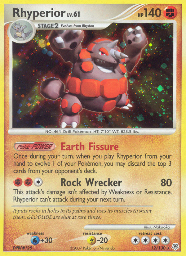 Rhyperior (12/130) [Diamond & Pearl: Base Set] | Good Games Morley