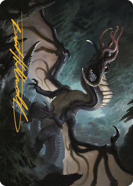 Brainstealer Dragon Art Card (Gold-Stamped Signature) [Commander Legends: Battle for Baldur's Gate Art Series] | Good Games Morley