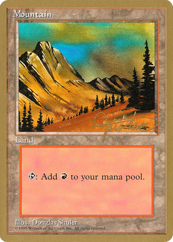 Mountain (mj375) (Mark Justice) [Pro Tour Collector Set] | Good Games Morley
