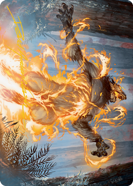 Burn the Accursed Art Card (Gold-Stamped Signature) [Innistrad: Midnight Hunt Art Series] | Good Games Morley