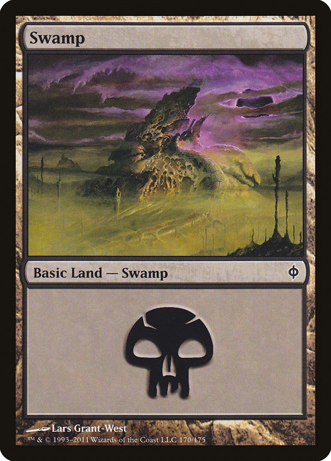 Swamp (170) [New Phyrexia] | Good Games Morley