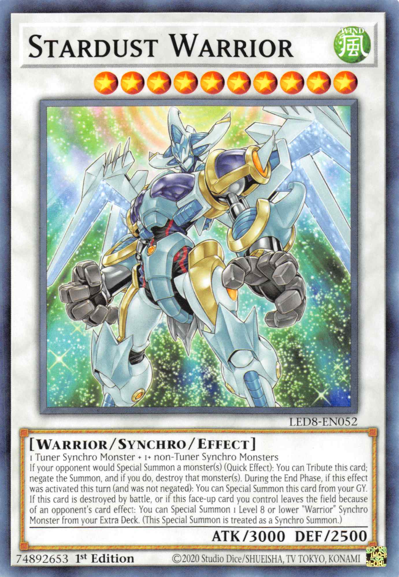 Stardust Warrior [LED8-EN052] Common | Good Games Morley