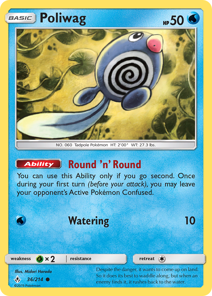 Poliwag (36/214) [Sun & Moon: Unbroken Bonds] | Good Games Morley