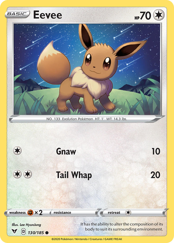 Eevee (130/185) [Sword & Shield: Vivid Voltage] | Good Games Morley