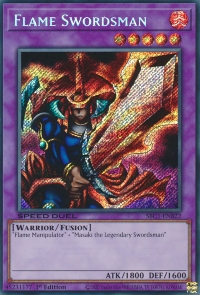 Flame Swordsman [SBC1-ENB22] Secret Rare | Good Games Morley