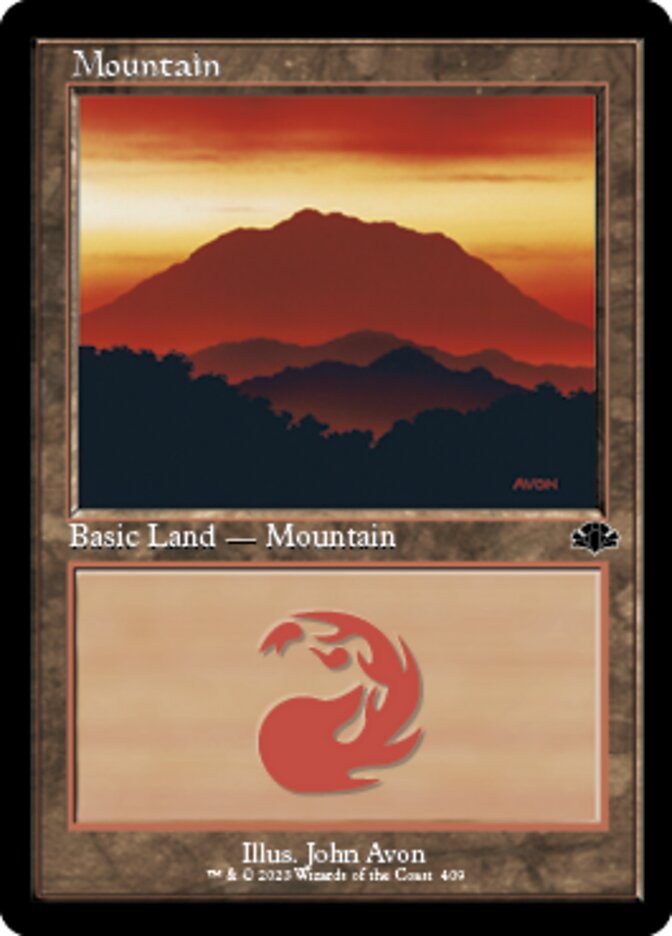 Mountain (409) (Retro) [Dominaria Remastered] | Good Games Morley