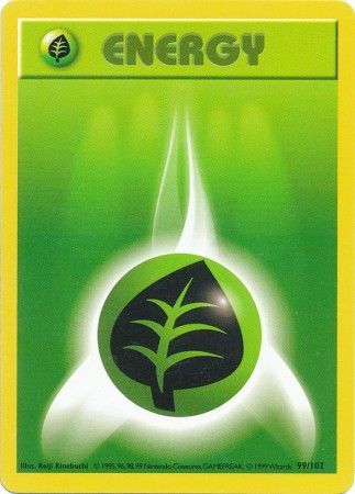 Grass Energy (99/102) [Base Set Shadowless Unlimited] | Good Games Morley