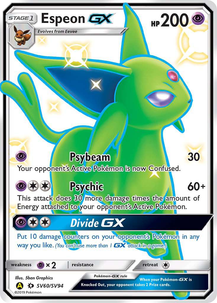 Espeon GX (SV60/SV94) [Sun & Moon: Hidden Fates - Shiny Vault] | Good Games Morley
