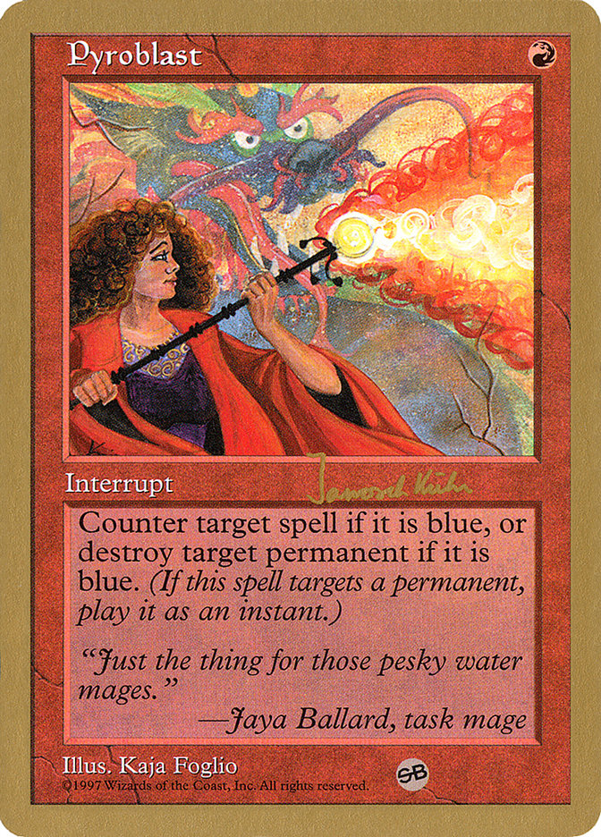 Pyroblast (Janosch Kuhn) (SB) [World Championship Decks 1997] | Good Games Morley