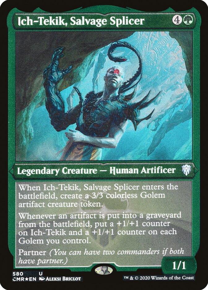 Ich-Tekik, Salvage Splicer (Etched) [Commander Legends] | Good Games Morley
