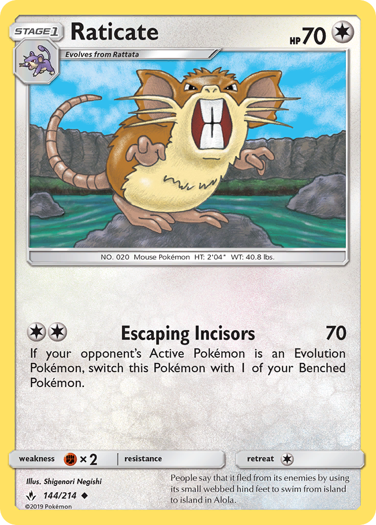 Raticate (144/214) [Sun & Moon: Unbroken Bonds] | Good Games Morley