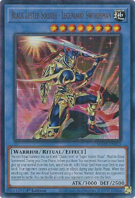 Black Luster Soldier - Legendary Swordsman [MAZE-EN011] Ultra Rare | Good Games Morley
