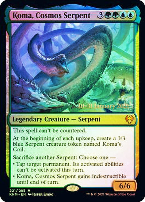 Koma, Cosmos Serpent [Kaldheim Prerelease Promos] | Good Games Morley