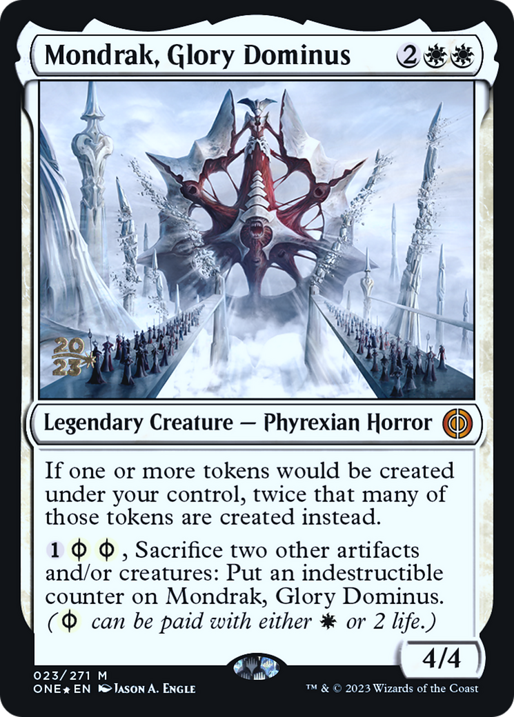 Mondrak, Glory Dominus [Phyrexia: All Will Be One Prerelease Promos] | Good Games Morley