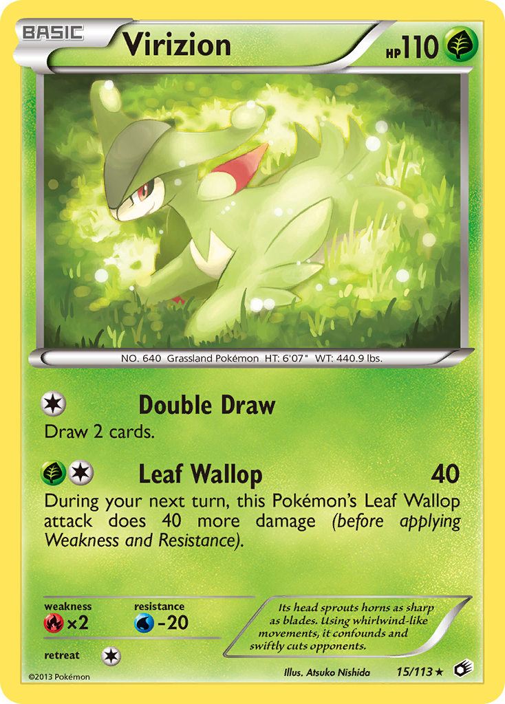 Virizion (15/113) (Theme Deck Exclusive) [Black & White: Legendary Treasures] | Good Games Morley